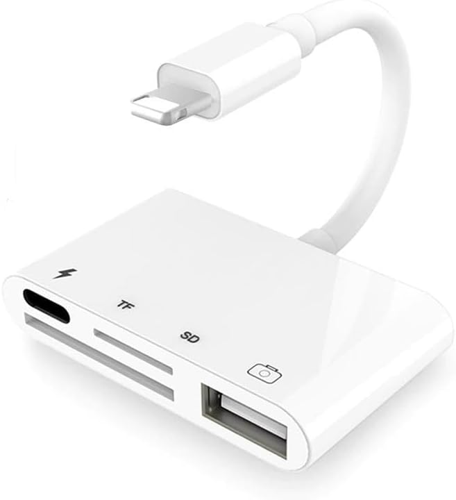3343 Uyumlu Lightning To USB Lightning Micro Sd Tf Kart Okuyucu Çevirici Dönüştürücü Adaptör DİŞİ:Lightning+MicroSd+Sd+Usb girişler