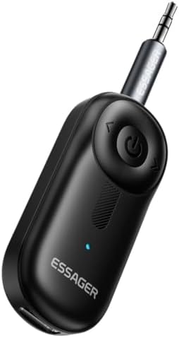 Alternative view of Essager Bluetooth 5.3 3.5mm Aux Araç Ses Aktarım Kiti Fm Transmitter Kulaklık Araç Müzik Akratım Kiti