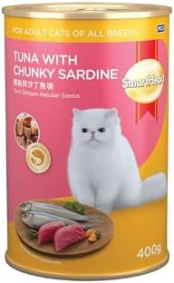 Smartheart Kedi Konservesi Bodur Sardalya ile Ton Balığı 400 gr