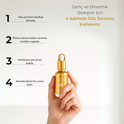 GLONE Yaşlanma Karşıtı Göz Serumu, 30ml | Koyu Halka, Torbalanma ve Kırışıklık Karşıtı | Peptit & Somon DNA'lı Aydınlatıcı Göz Bakımı