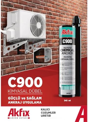 Alternative view of C900 Poliester Kimyasal Dübel, 345ml, ve Taş Yüzeyler İçin, Ağır Yük Montaj Yapıştırıcısı, Hızlı Kürleşen, Dikey Yüzey Uyumlu