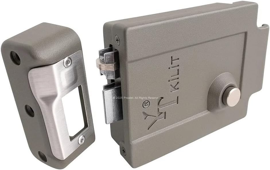Alternative view of YT Elektrikli Tirajlı Kapı Kilidi, 70 mm Pirinç Silindir, Çift Yöne Açılır, 12V AC, Apartman Girişi, Güvenlik, Otomat Kilit, Demir Kapı Kilidi, Kapı Otomatiği (Gri, 70 mm)