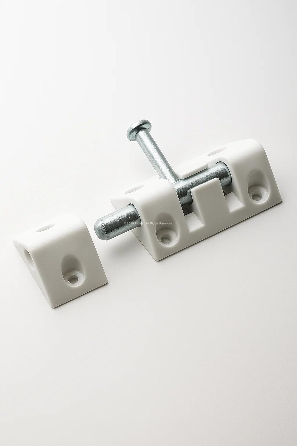 Plastik Sürgülü Kilit, Ahşap, Metal, Alüminyum Uyumlu, Kapı, Pencere, Dolap İçin, Dayanıklı, Sürgü Mandalı, Kayar Kilit Mekanizması (7 cm, 2 Adet)