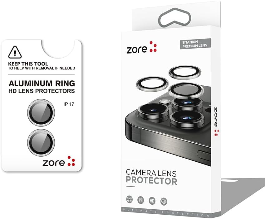 Alternative view of 17 İçin CL-12 Premium Safir Parmak İzi Bırakmayan Anti-Reflective Kamera Lens Koruyucu (Gümüş)