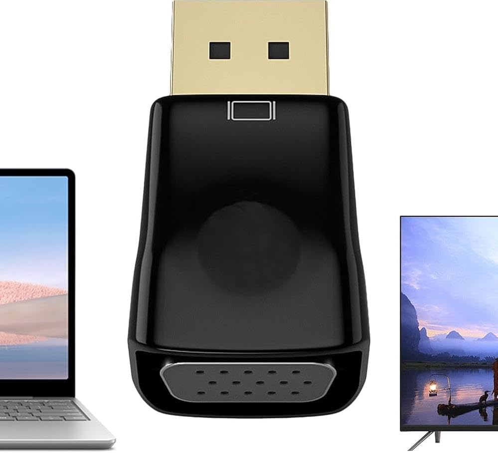 Alternative view of 5251 Displayport To Vga Çevirici Dönüştürücü Adaptör Yalnızca DisplayPort'tan VGA'ya dönüşüm destekler. Çift yönlü değil.Masaüstü, dizüstü bilgisayarlar ve DisplayPort çıkışı sahip diğer Uyuml