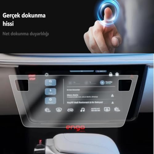 T10F 8 inç Kumanda Ekranı Mat Ekran Koruyucu Şeffaf