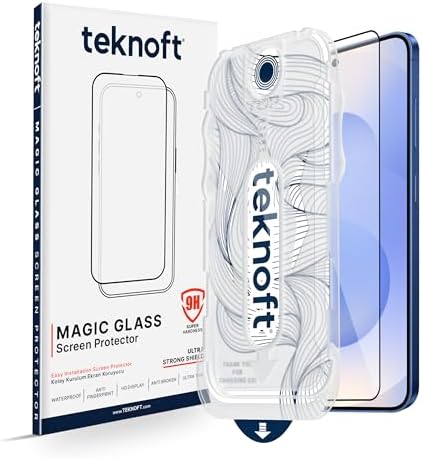 Galaxy S25 ile Uyumlu Otomatik Hizalama Aparatlı Takılırken Toz Toplama Özellikli Ekstra Güçlendirilmiş Lazer Kesim Ekran Koruyucu Kırılmaz Cam