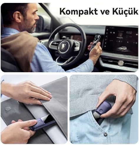 Alternative view of Dijital Alkolmetre, LCD Ekranlı, Type-C Şarjlı, Sesli ve Işıklı Uyarı Sistemi, Taşınabilir Alkol Test Cihazı, Temassız, Ağızlıksız, Hijyenik