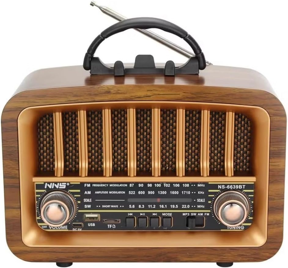 Alternative view of Büyük Boy Taşınabilir USB İle Şarj Olabilen Klasik AM/FM/SW Transistör Retro Tipi Klasik Radyo NS6639