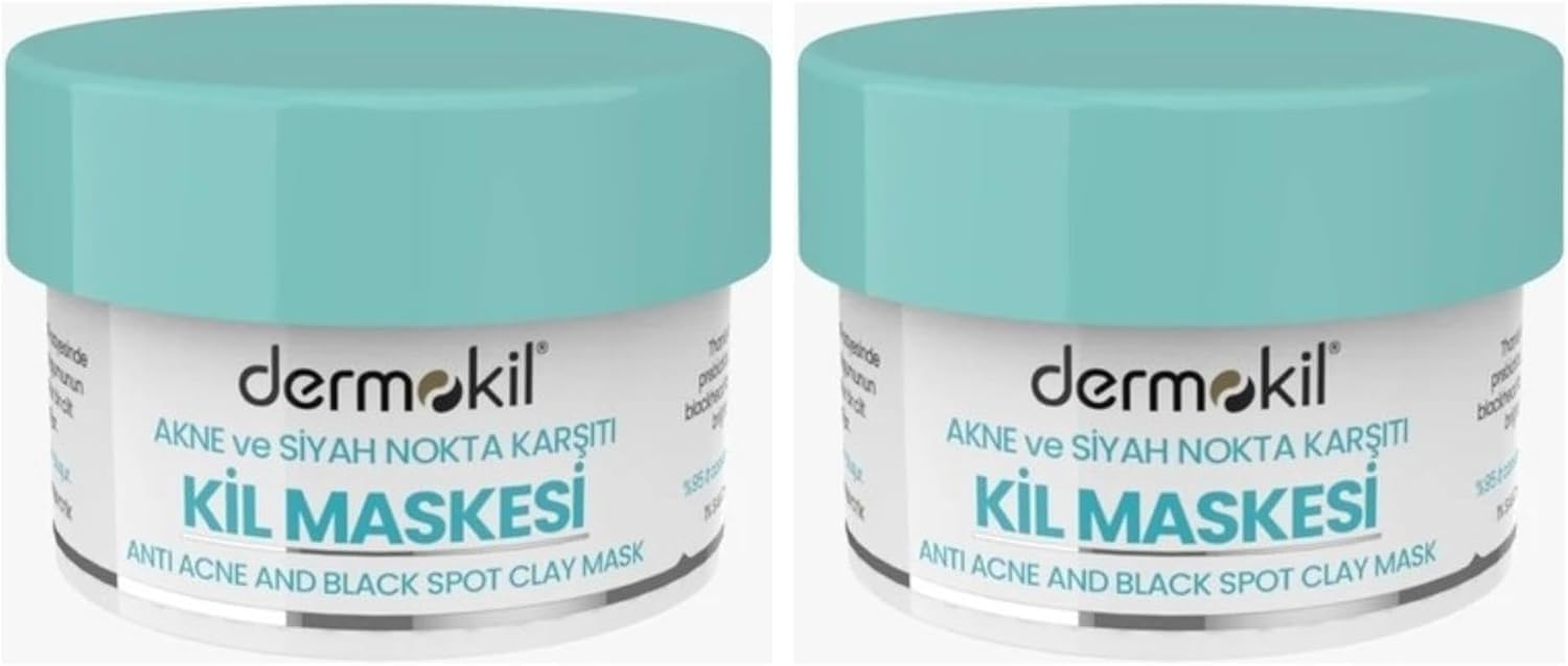 Akne ve Siyah Nokta Karşıtı Kil Maskesi 50 ml 2li paket