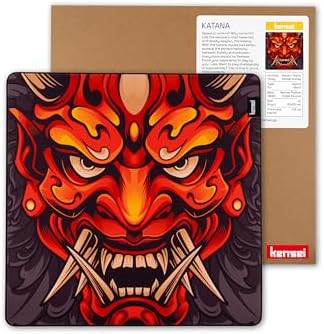 Alternative view of Katana 50x50 Cm 4 Mm Hybrid Gaming Oyuncu Mouse Pad XL (Red Oni)