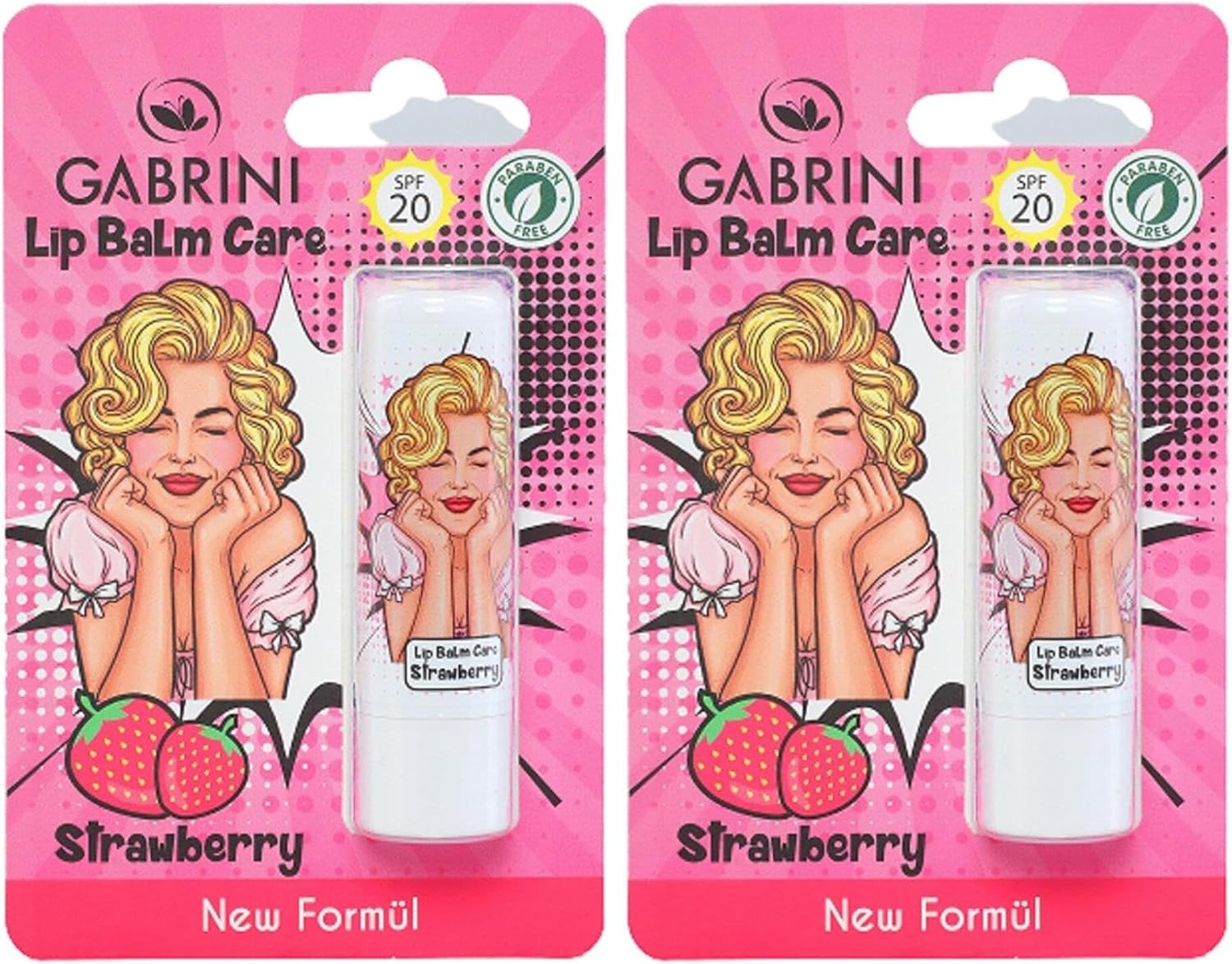 Alternative view of Pop-Art Dudak Balmı Çilek 2li paket