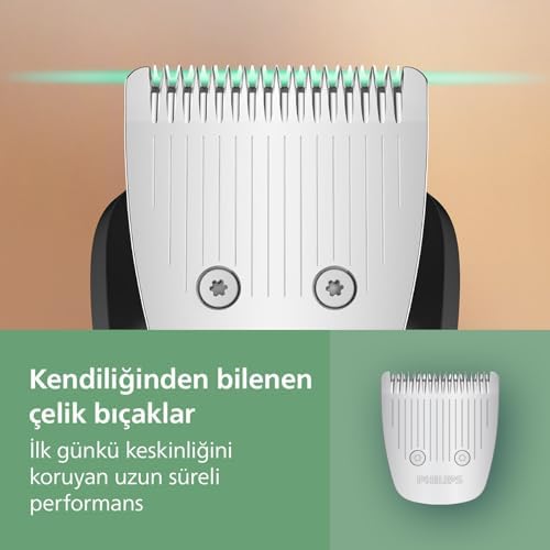 All-in-One Trimmer 5000 Series, 13'ü 1 Arada Erkek Bakım Seti, Yüz Saç Vücut, BeardSense Teknolojisi, 120 Dakika Çalışma, MG5942/15