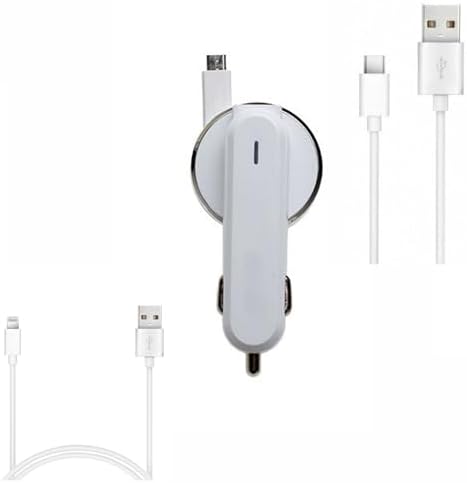 Alternative view of PDATeknoloji 3.1A 15watt Araç Şarj Aleti Micro USB Kırılmaz Kablo + Lightning ile Uyumlu Kablo Hediyeli + Type-C Kablo Hediyeli (Tüm Telefon Girişlerine uyumludur)