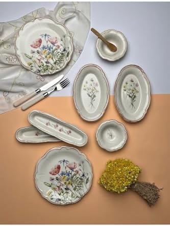 Tabakevi Tabak Evi Porselen Fulya Buket Kahvaltı Takımı 6 Kişilik 14 Parça