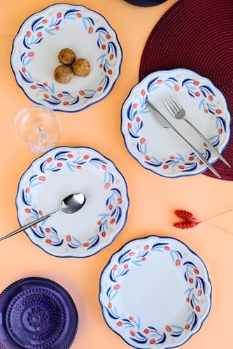 Tabakevi Tabak Evi Porselen Fulya Pasta Takımı Rimli 21Cm 4 Kişilik 4 Parça Fly4Ptprs1157