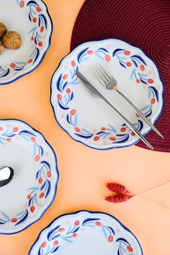 Alternative view of Tabakevi Tabak Evi Porselen Fulya Pasta Takımı Rimli 21Cm 4 Kişilik 4 Parça Fly4Ptprs1157