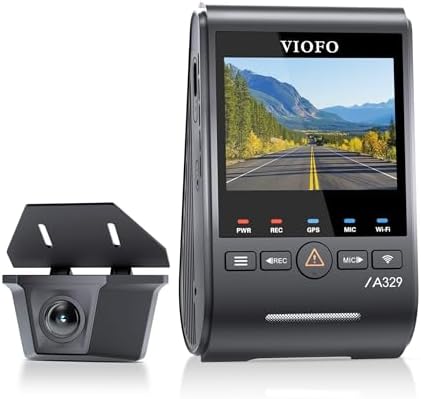 A329SW 2 Kameralı Ön+Arka Su Geçirmez 4K 60FPS+2K STARVIS 2 Sensör GPS'li Araç Kamerası