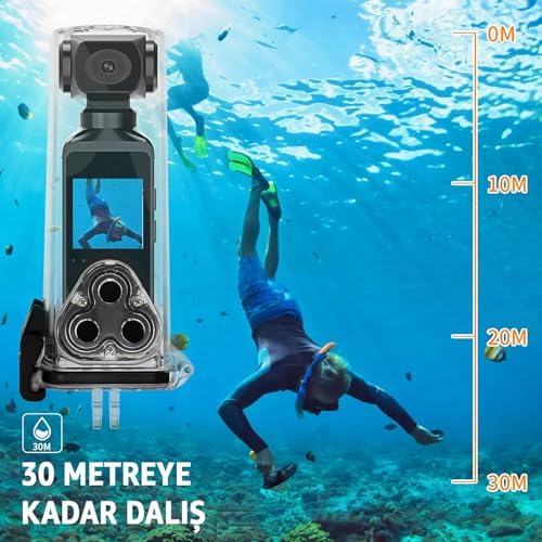 4K Ultra HD Aksiyon Kamerası – 270° Geniş Açı - Döner Klips - Su Geçirmez Kılıf - WiFi Kamera - Dahili Mikrofon - Dahili Hoparlör - MİCRO SD Desteği
