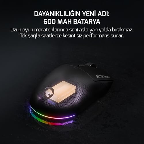 24.000DPI Triple Mode (Kablolu/Bluetooth/2.4G) Siyah Gaming Mouse