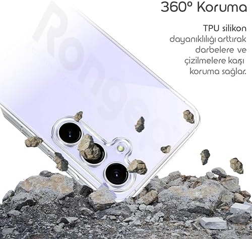 [Maxi-Clear] Galaxy S25 FE için Şeffaf Telefon Kılıfı Kamera Yükseltili S25 FE Koruyucu Darbelere Dayanıklı Esnek ve Hafif Tasarımlı Telefonu Tam Kaplayan S25 FE Kılıfı