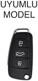 AutoHan Keys A1 A3 A4 A5 A6 A7 Q3 Q5 Q7 Serisi Anahtar Koruma Kılıfı, Siyah-Altın