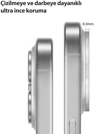 Buff Kamera Lens Koruyucu Şeffaf 9H Sert Temperli Cam (17 Pro Max)
