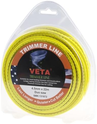 Veta 131872 Tırpan Misina Pro 4.5Mm 22M Sarı Tırtıklı