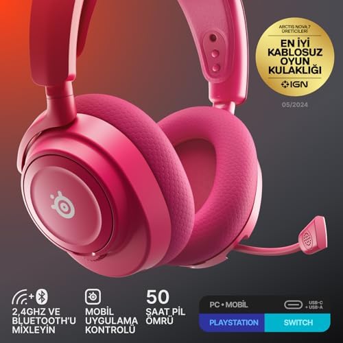 Alternative view of Arctis 7 Gen 2 Oyun Kulaklığı - Magenta