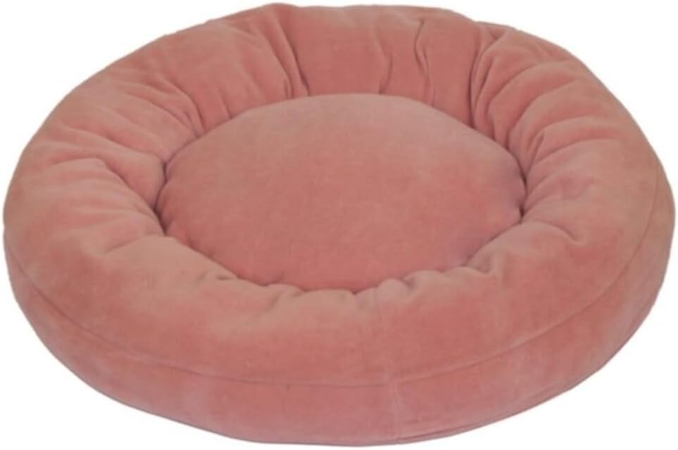 Kedi Ve Köpek Simit Yatağı 50 Cm Çap Polar Pembe-fuşya