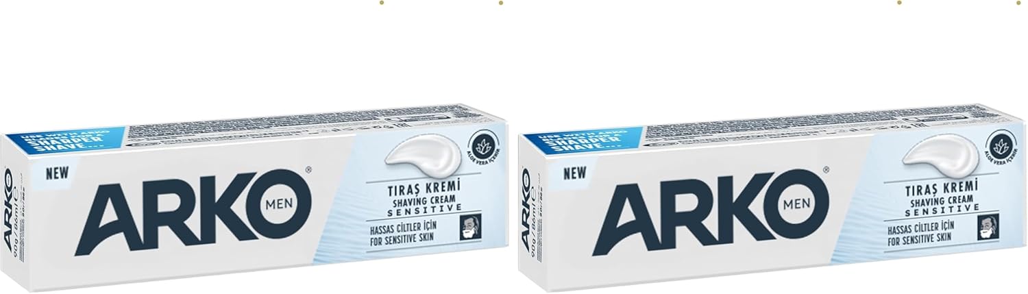 Arko Men Sensitive Hassas Ciltler için 90 gr Tıraş Kremi 2li paket
