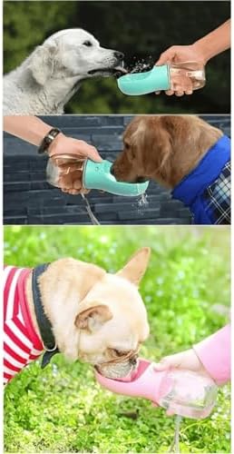 Alternative view of Taşınabilir Kedi Köpek Suluğu Seyahat Su Şişesi Kaseli Emniyetli Sızdırmaz Kutulu 350 ML