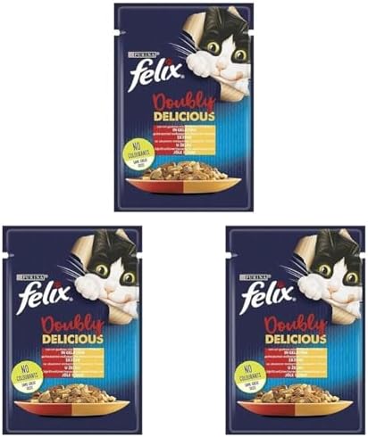 Felix Çifte Lezzet Yaş Kedi Maması, Sığır & Tavuklu, 85 g 3lü paket