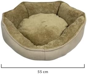 Alternative view of Yumuşak Silinebilir Kedi Ve Köpek Yatağı 55 Cm Çap Kahverengi