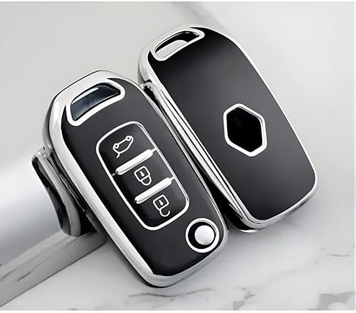 Alternative view of AutoHan Keys Megane 4 Joy, Clio 5, Captur, Taliant İçin 3 Butonlu Anahtar Kılıfı, Siyah-Gümüş