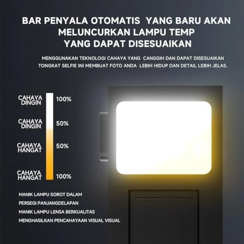Alternative view of 2-in-1 Selfie Stick – 170cm Uzatılabilir, Bluetooth Kablosuz Uzaktan Kumanda, 3 Modlu LED Dolgu Işığı, Type-C Şarjlı, iOS & Uyumlu | NP-01S