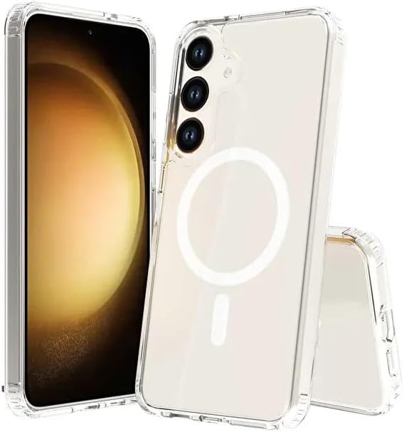 Alternative view of & AKSESUAR Galaxy S25 Fe için ile Uyumlu Arka Kısmı Şeffaf Kenarları Silikon Yapılı Güçlendirilmiş Mıknatıslı Kablosuz Şarj Destekli Kılıf (S25 Fe)