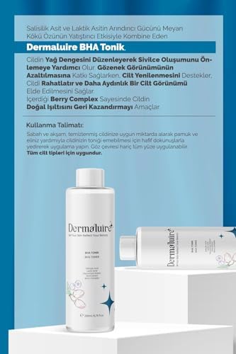 Alternative view of Dermaluire Gözenek Sıkılaştırıcı Siyah Nokta Karşıtı Bha Tonik 200ml (Salisilik Asit, Laktik Asit)