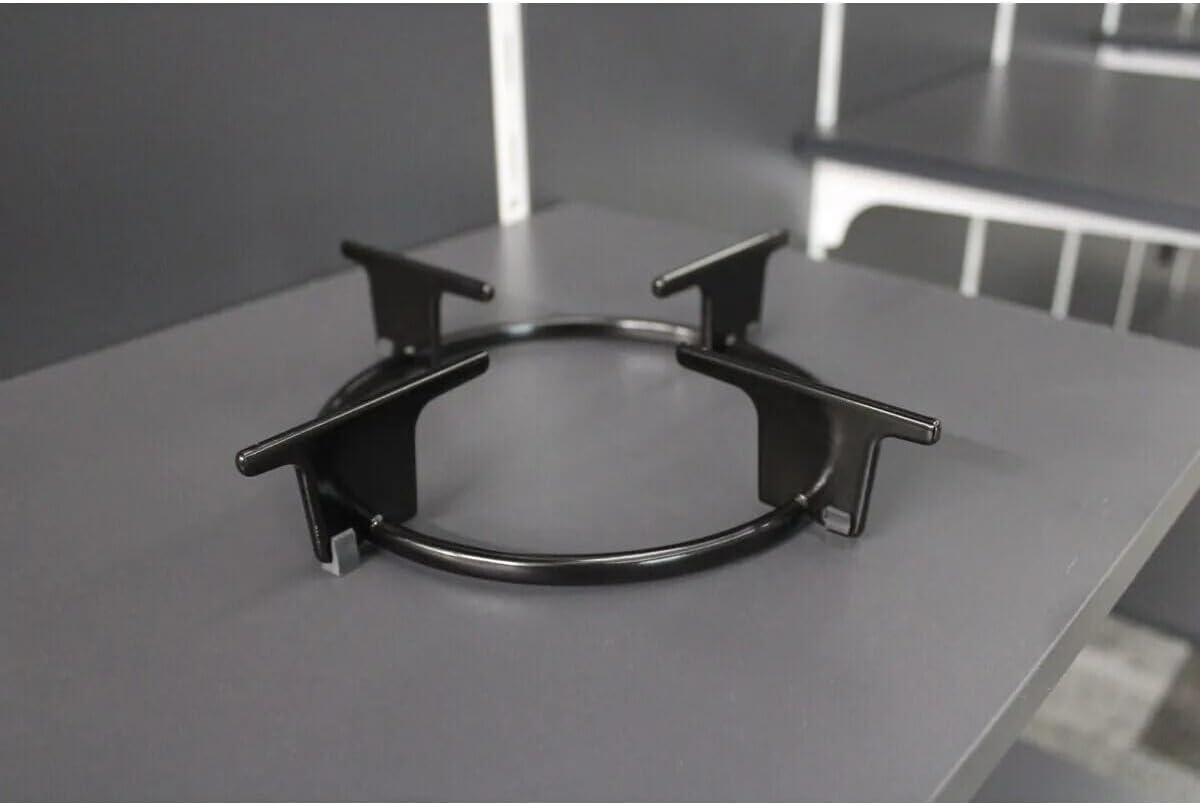 Alternative view of -Lab 4 Ad Uyumlu Emayeli Cam Ocak Izgarası (Çember Çapi 16,5 - Bacaktan Bacağa 23,5 Cm) Siyah