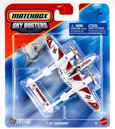 Alternative view of Matchbox Skybusters P-38 LIGHTNING JCN02