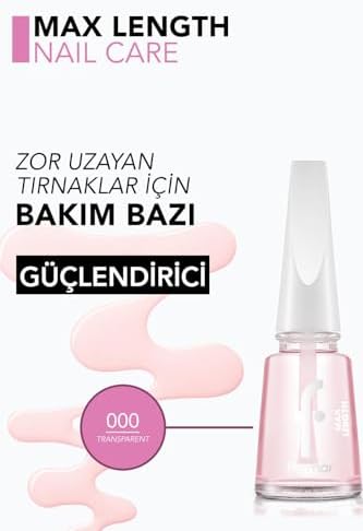Max Length Besleyici & Uzamaya Yardımcı Oje Bazı/Tırnak Cilası 000 TRANSPARENT