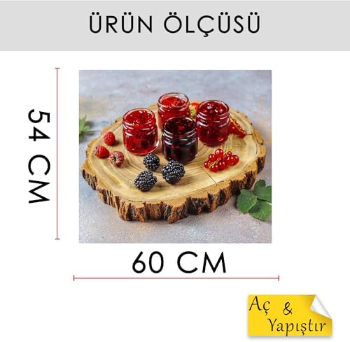 Alternative view of Mutfak Ocağı Arkası Böğürtlen Reçeli Duvar Yapışkanlı Folyo - 60x54 cm