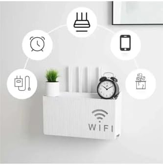 Alternative view of Beyaz Wifi Kutusu Duvar Asılabilir Sigorta Ve Modem Saklama Kutusu 25x15x6 Cm