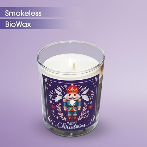 Alternative view of – Kurşun Asker (Nutcracker) Tasarımlı Mum, Lacivert Renk Temalı, 135 g Doğal Bio, 40 Saat Yanma Süresi, Cam Kavanoz, Şık Bristol Kutulu, Yılbaşı Koleksiyonu Hazır Hediye