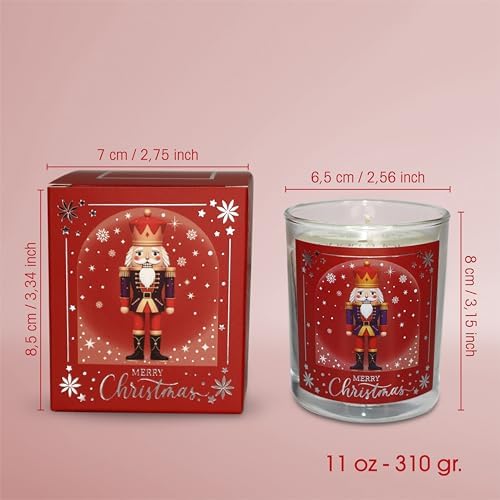 Alternative view of – Kurşun Asker (Nutcracker) Tasarımlı Mum, Kırmızı Renk Temalı, 135 g Doğal Bio, 40 Saat Yanma Süresi, Cam Kavanoz, Şık Bristol Kutulu, Yılbaşı Koleksiyonu Hazır Hediye