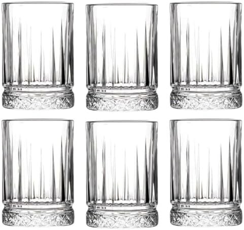 6 Adet Cam Tekila Bardağı - 60 ML Kristal Desenli, Çok Amaçlı Kahve Yanı, Su ve Meşrubat İçin Tekila Shot Bardağı