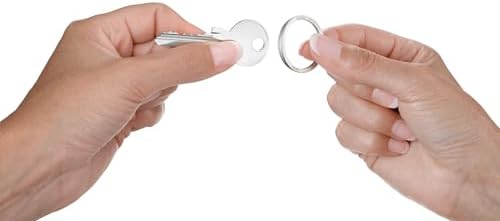 Anahtarlık Çiçek Gül Anahtarlık Çiçek Patentli Açma Mekanizmalı Nail Guard Anahtarların Kolayca Takılması için, Metal Döküm, Krom Kaplama, Kırmızı Gümüş Renkleri