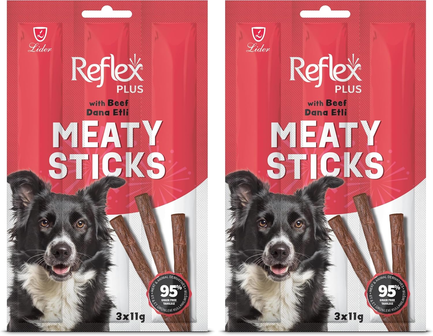 Alternative view of Reflex Plus Adult Dogr Stick Treats With Beef 33 Gr (2 paketi)