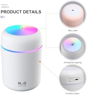Alternative view of Nemlendirici Işıklı Usb Mini Araba Hava Temizleme Cihazı Ev Küçük Nemlendirici,Pembe