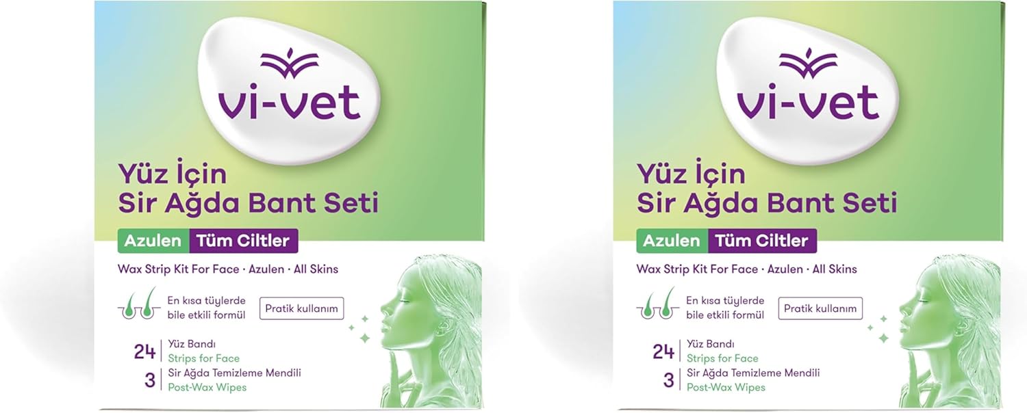 Vi-vet Sir Ağda Bandı (Yüz İçin) Azulen, 24 Adet (2 paketi)